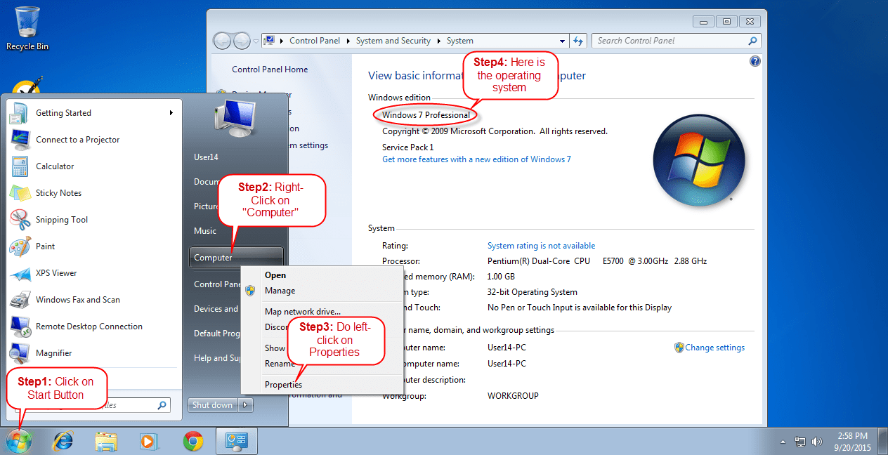 How to know the operating system of my computer?