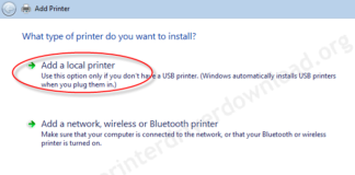 Printer Installation Manually 5 Add a Local Printer