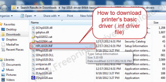 download basic driver of the printer