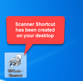 scanner shortcut created