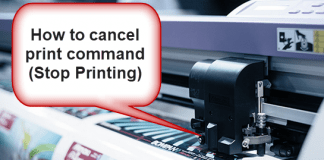 Cancel Print Command