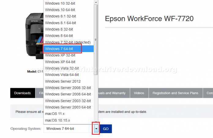 epson workforce 7720 software download