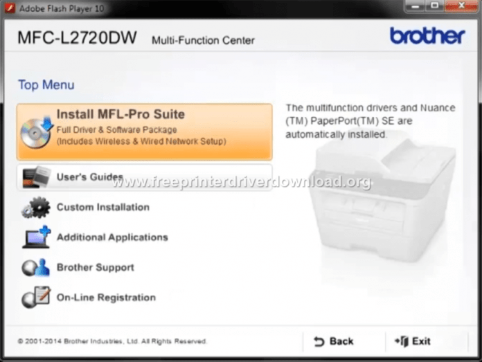 Brother MFCL2720DW Driver Download (Wireless Printer) Free Printer