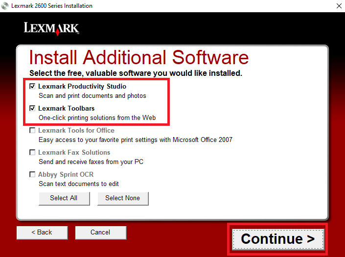 lexmark x2600 drivers