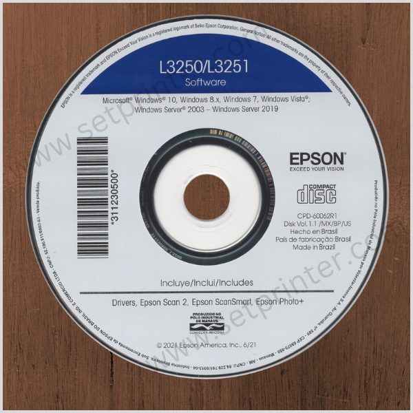 Epson L3250 Original Driver CD