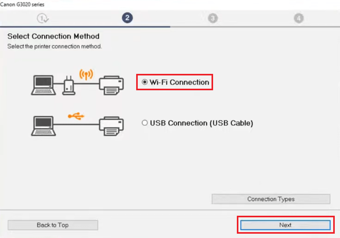 Select Wifi connection mode