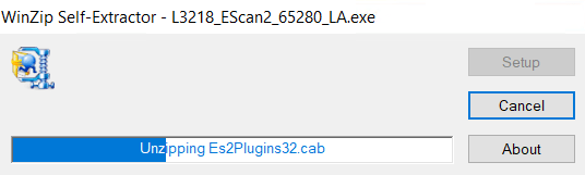 Extracting the L3218 scanner driver files