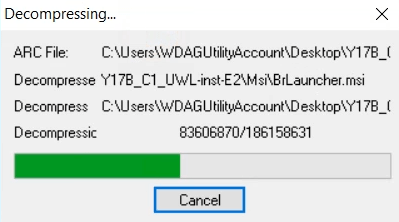 Wait while decompressing Brother L2357 driver file