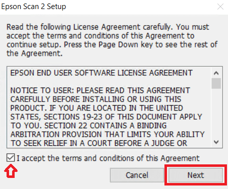 accept the license agreement