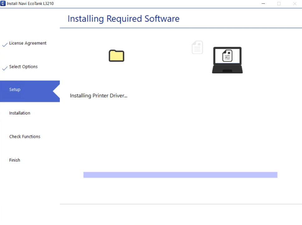 Being installed Epson L3218 driver