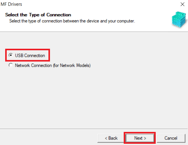 select usb connection method