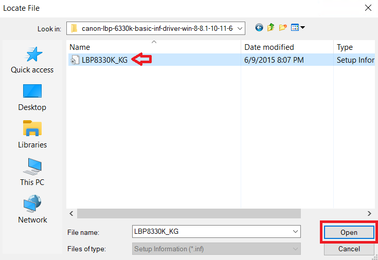 select LBP8330K_KG file