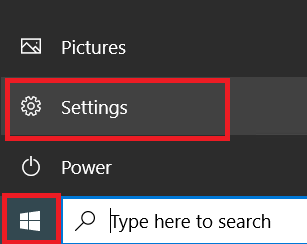 Click start then on settings