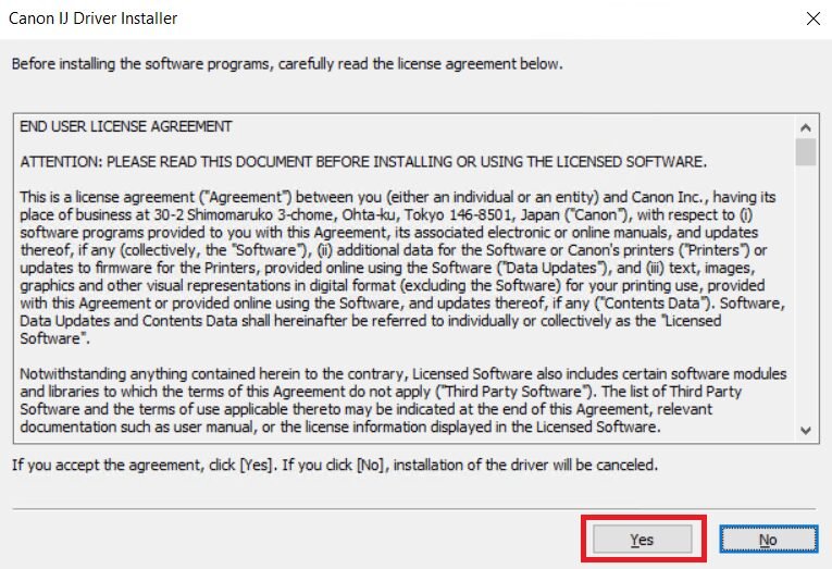 accept the license agreement