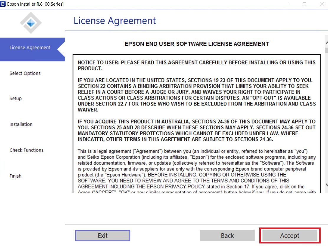 accept the terms of agreement