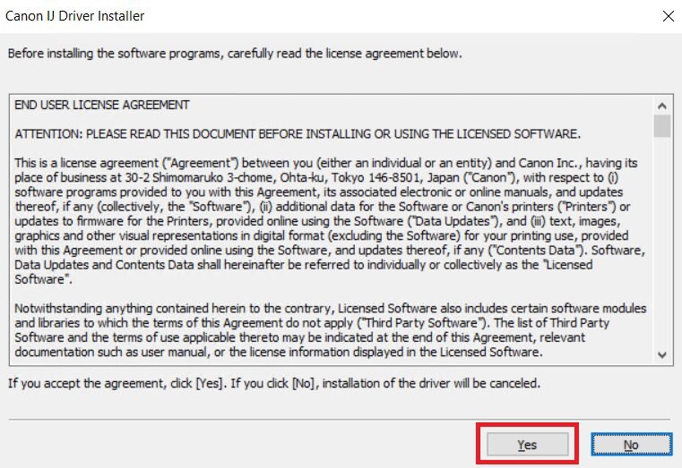 accept the license agreement