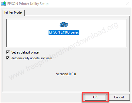L4360 Printer Install Step 3