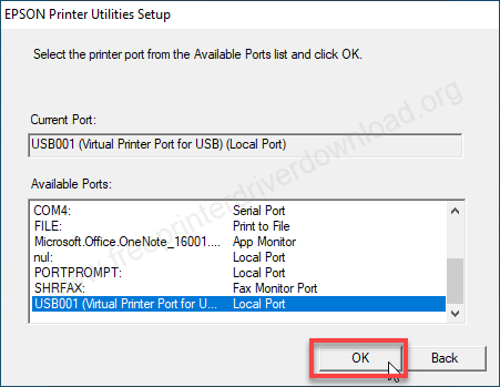 L4360 Printer Install Step 9