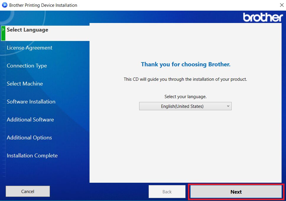 click on next to proceed