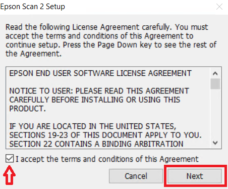 accept the terms and conditions