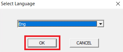select language click ok