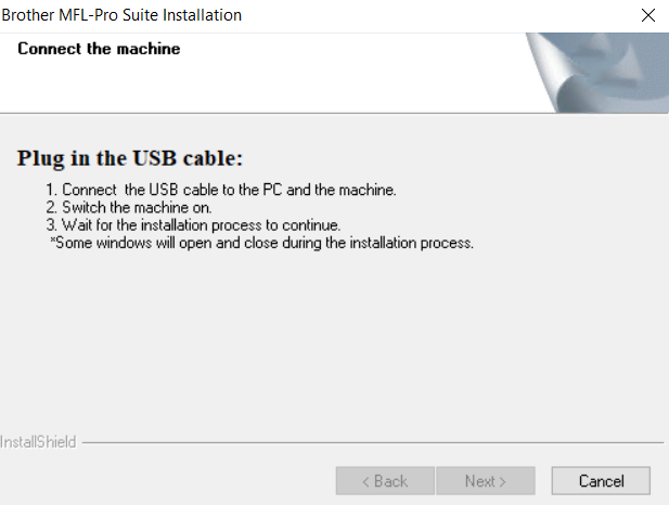 connect Brother MFC-240C with USB