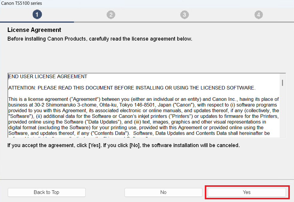 accept the license agreement