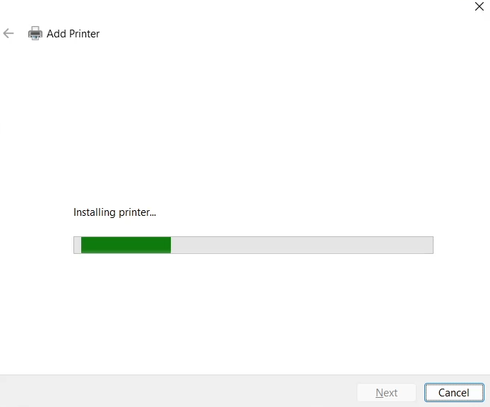 wait for the installation
