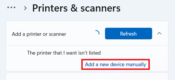 add a anew device manually
