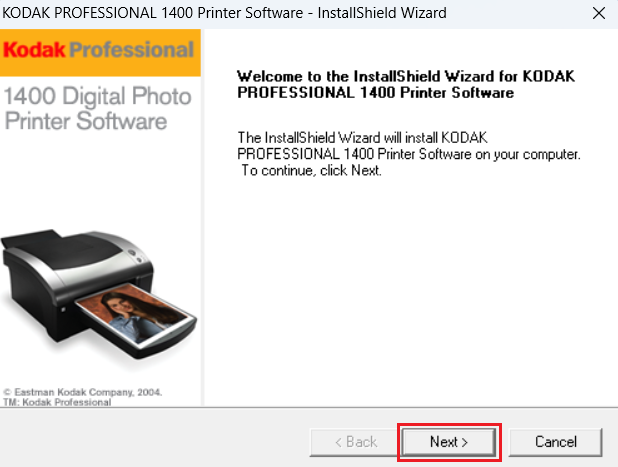 click next to proceed