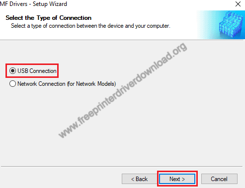 select USB Connection