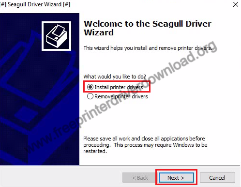 select Install printer drivers