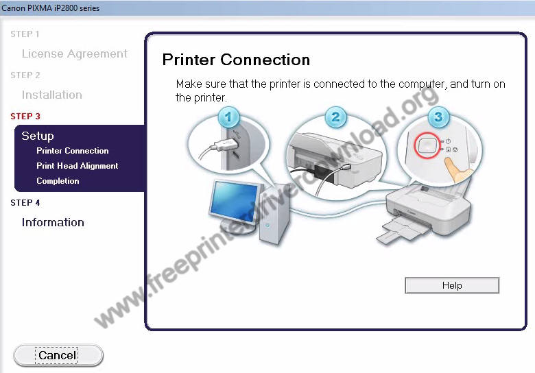 connect Canon PIXMA iP2840 printer