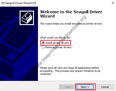 Install printer drivers