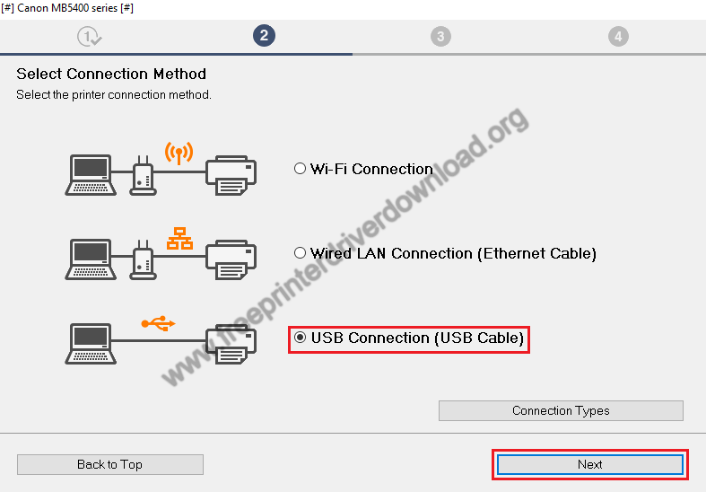 Select USB Connection
