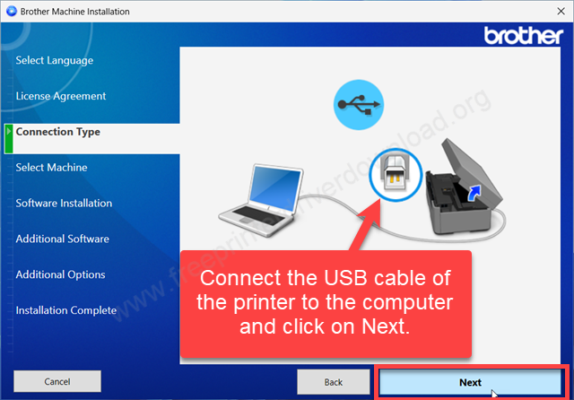 Image: Connect USB cable