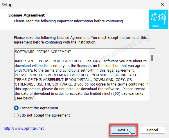 accept agreement