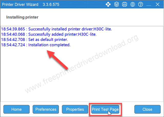 Installed H30c driver