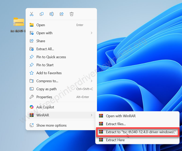 Unzip th340 installer